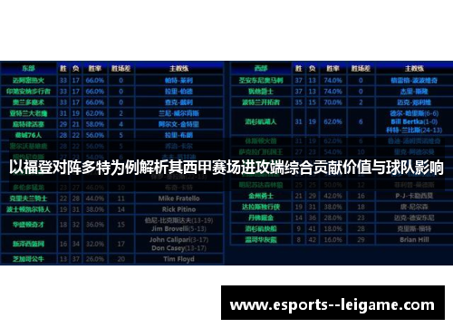 以福登对阵多特为例解析其西甲赛场进攻端综合贡献价值与球队影响